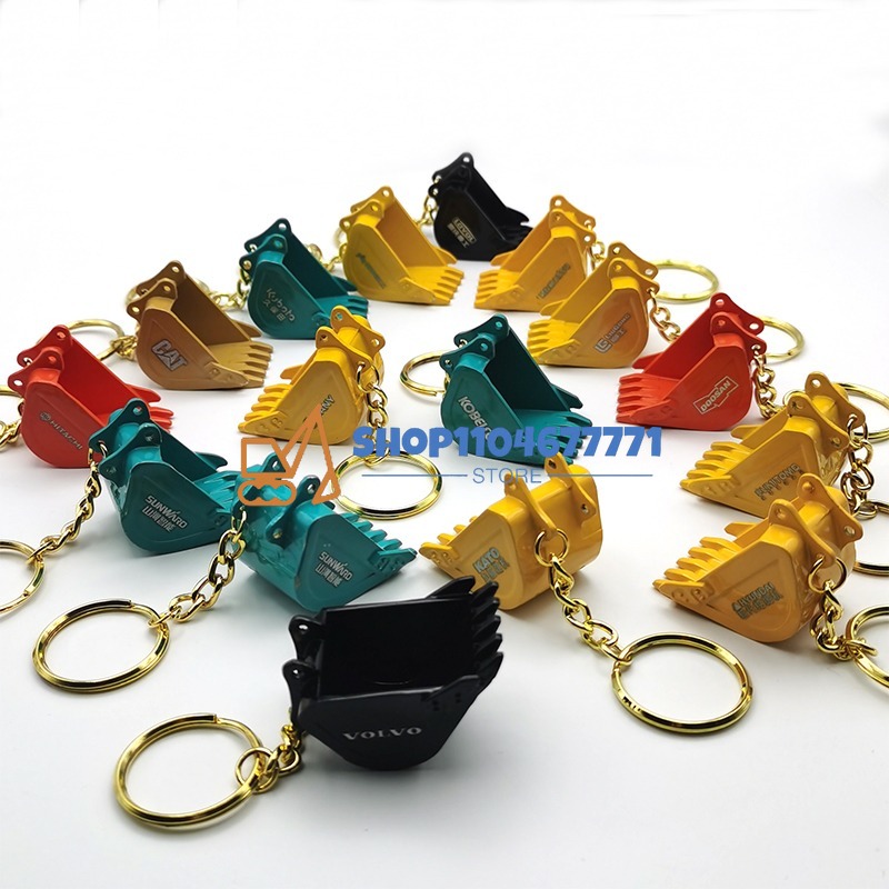 Heavy Equipment Keychain - Dengan Gantungan Kunci Ember untuk Kobelco
