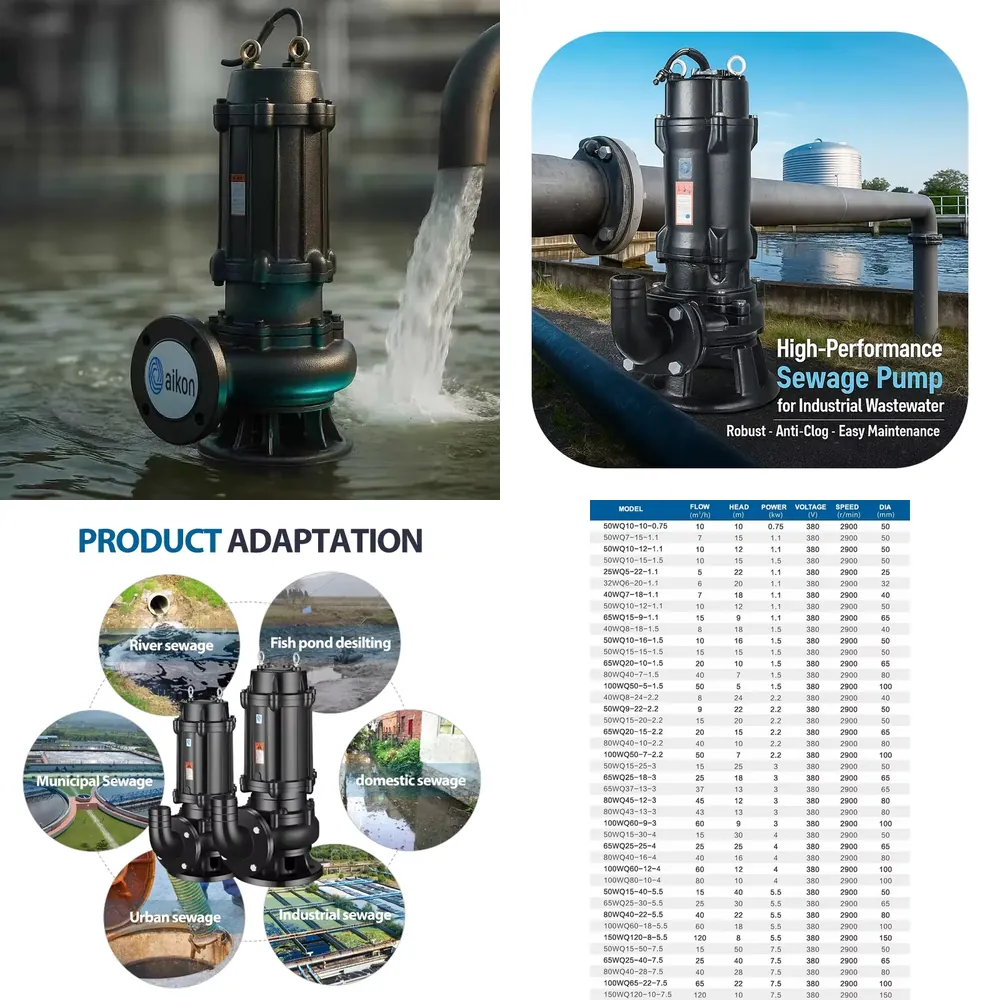 Submersible Pump Sewage - Pompa Air Limbah Submersible 5 0.75