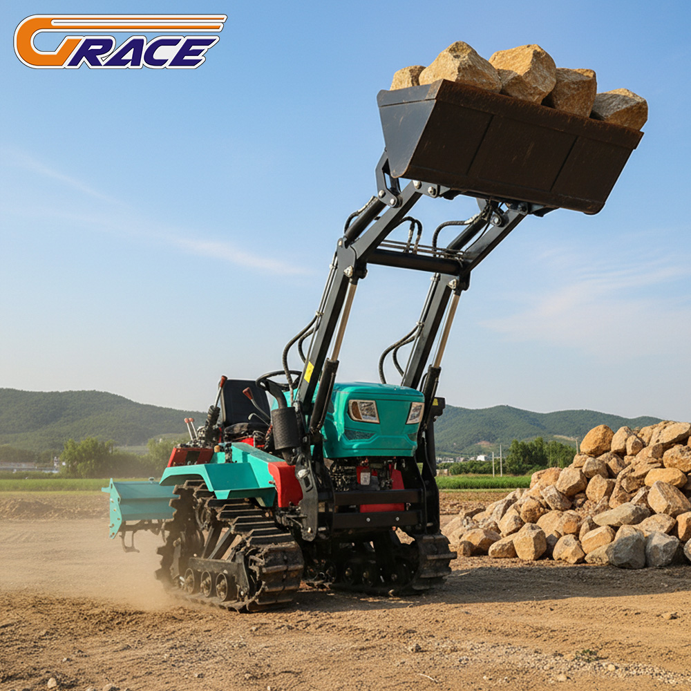 Tractor Backhoe - Traktor Pertanian Diesel 4WD 35hp Baru