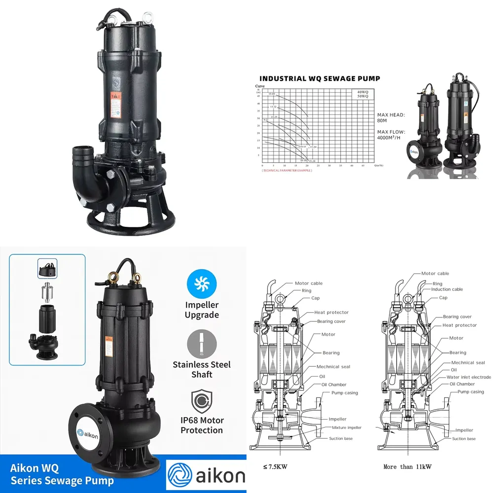 Submersible Pump Sewage - Pompa Limbah Listrik Submersible Stainless Steel